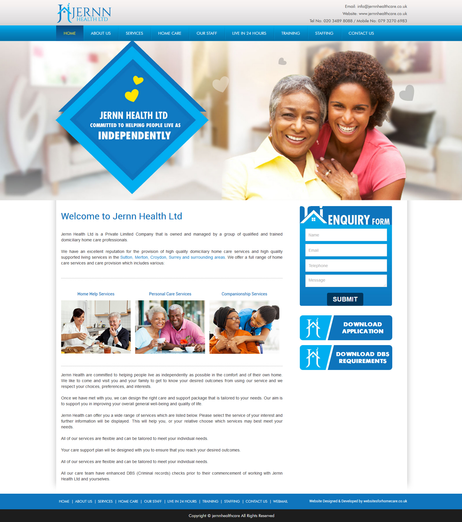Free Home Care Website Templates